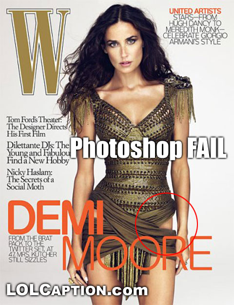 photoshop fails funny. Demi Moore Epic Photoshop